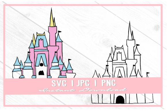 Download Pink Princess Castle Theme Park Doodle - Princess castle Collection