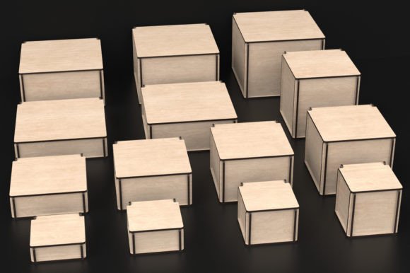 Download Laser Cut Wooden Box Pack 1 Svg Files - Wood Collection