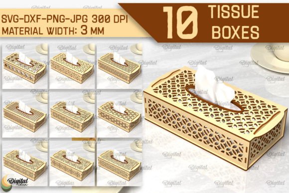 Download Tissue Wooden Boxes Laser Cut Bundle - Wood Collection