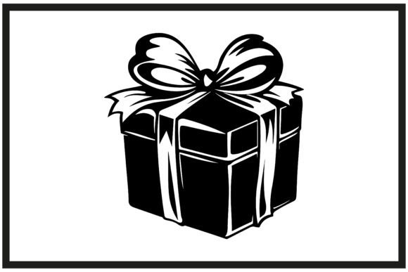 Download Birthday Present with Bow Silhouette - Present Collection