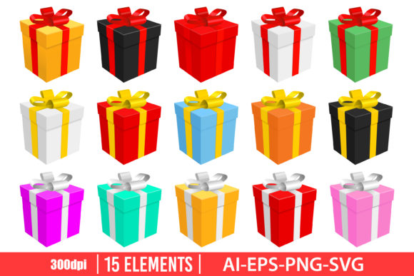 Download Present Box Clipart Set - Present Collection