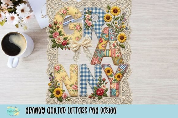Download Granny Quilted Letters PNG Design - Letter Collection