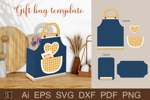 Download Gift Bag Template Apron. DIY - Premium Resources