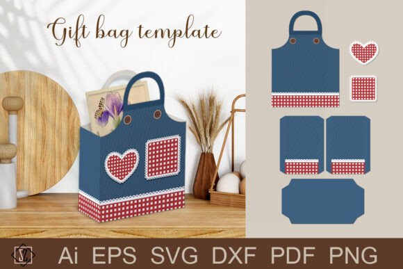 Download Gift Bag Template Apron. - Premium Resources