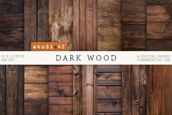 Download Dark Wood Textures Digital Papers - Wood Collection
