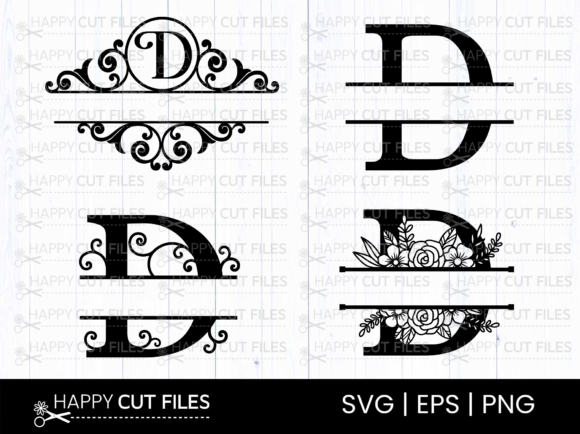 Download D Alphabet Letter Split Monogram Svg Png - Letter Collection